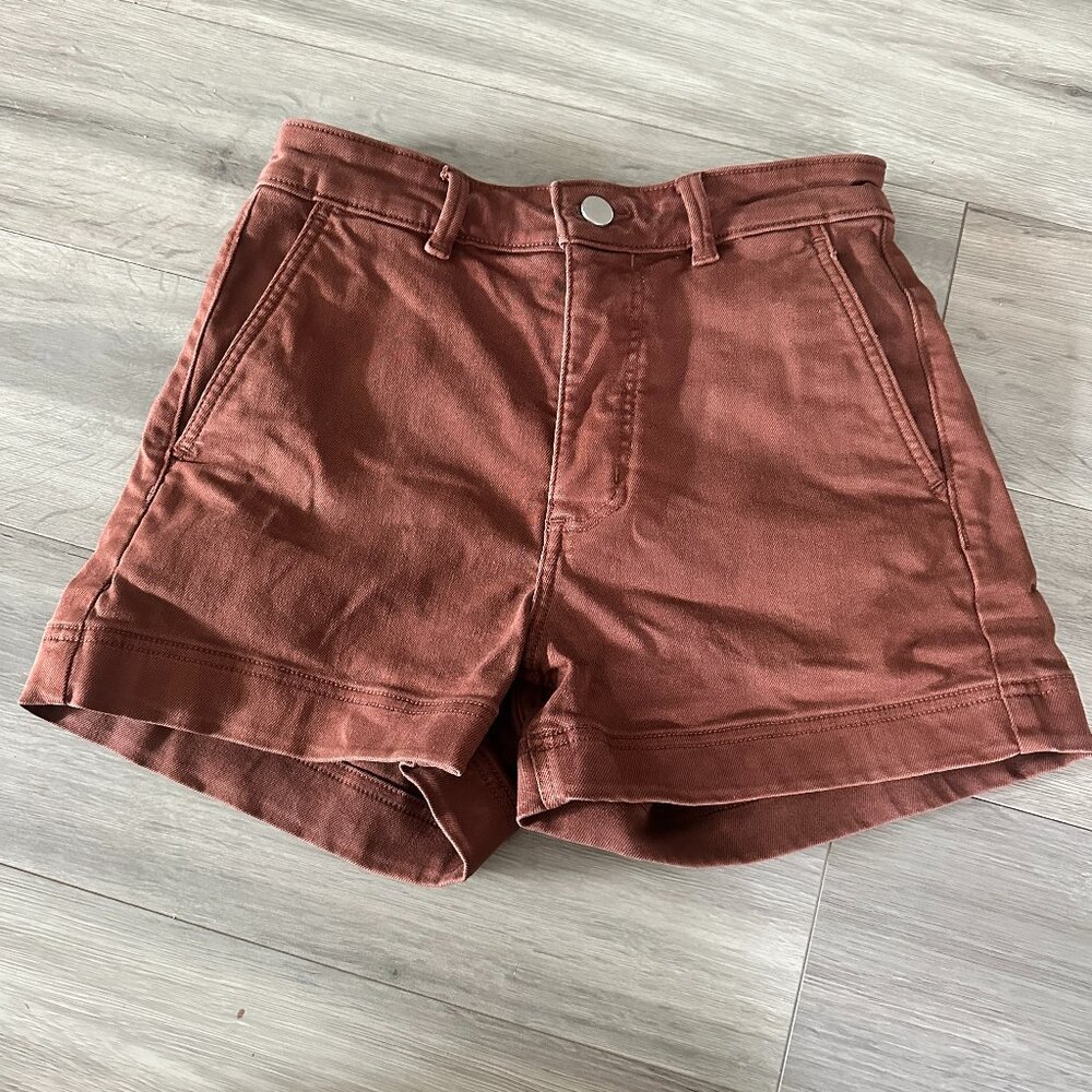 Madewell burnt orange high rise cotton shorts size 2